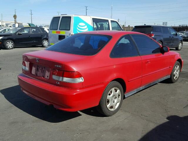 1HGEJ8240XL037741 - 1999 HONDA CIVIC EX წითელი ფოტო 4