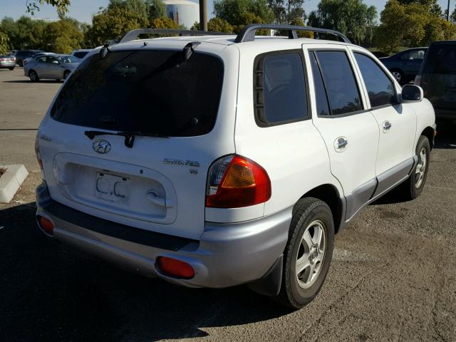 KM8SC13D42U253348 - 2002 HYUNDAI SANTA FE G WHITE photo 4