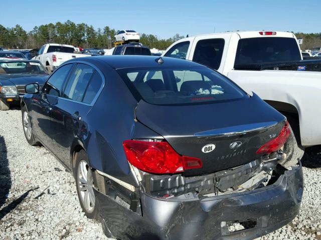 JN1CV6AP0BM501823 - 2011 INFINITI G37 BASE GRAY photo 3