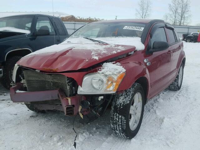 1B3HB48AX9D222537 - 2009 DODGE CALIBER SX BURGUNDY photo 2