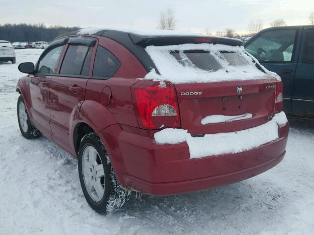 1B3HB48AX9D222537 - 2009 DODGE CALIBER SX BURGUNDY photo 3