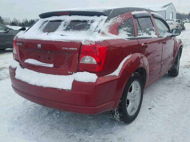 1B3HB48AX9D222537 - 2009 DODGE CALIBER SX BURGUNDY photo 4