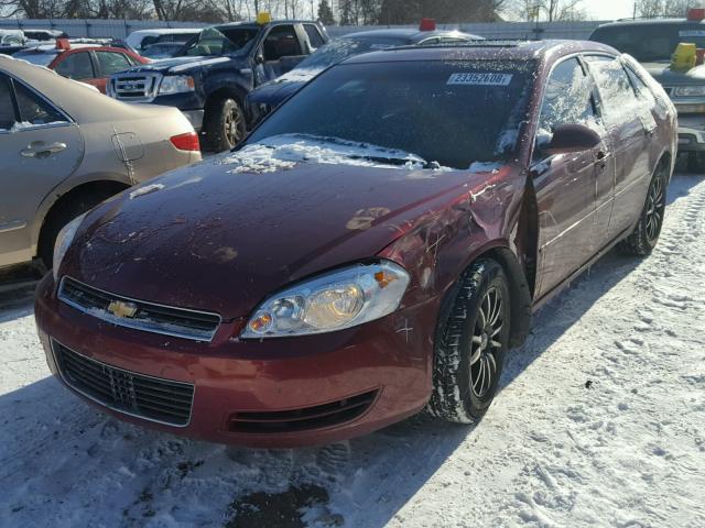 2G1WT58K781319795 - 2008 CHEVROLET IMPALA LT BURGUNDY photo 2