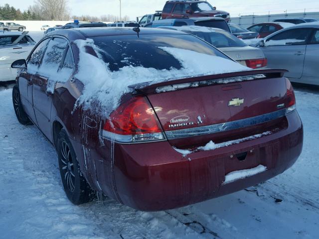 2G1WT58K781319795 - 2008 CHEVROLET IMPALA LT BURGUNDY photo 3