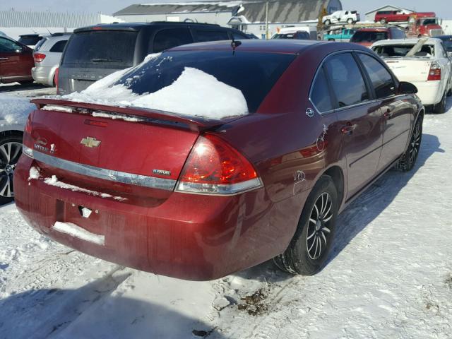 2G1WT58K781319795 - 2008 CHEVROLET IMPALA LT BURGUNDY photo 4