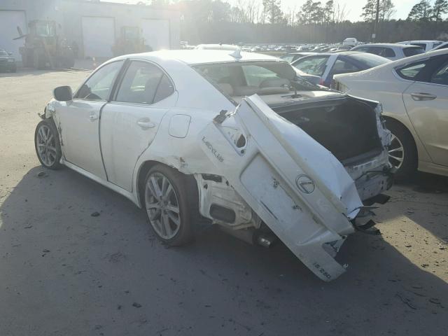 JTHBK262475041900 - 2007 LEXUS IS 250 WHITE photo 3