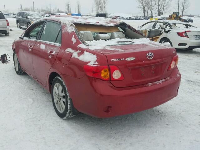 2T1BU4EE6AC234188 - 2010 TOYOTA COROLLA BA RED photo 3