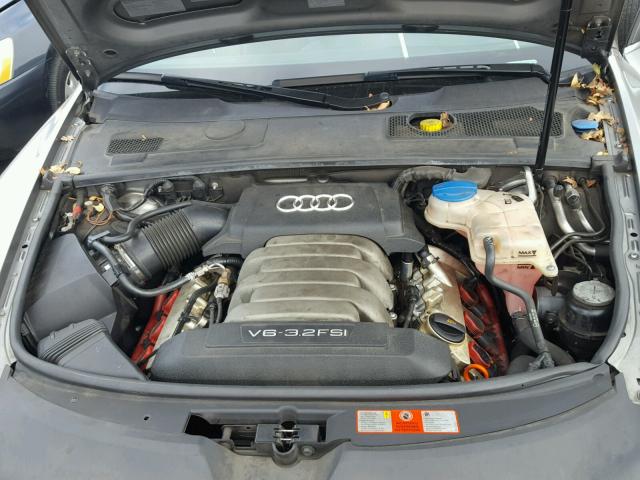 WAUDH74F06N098358 - 2006 AUDI A6 3.2 QUA SILVER photo 7