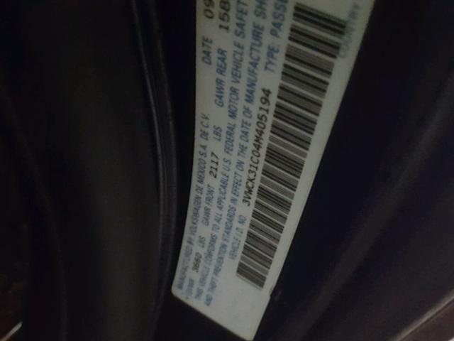 3VWCK31C04M405194 - 2004 VOLKSWAGEN NEW BEETLE BLUE photo 10