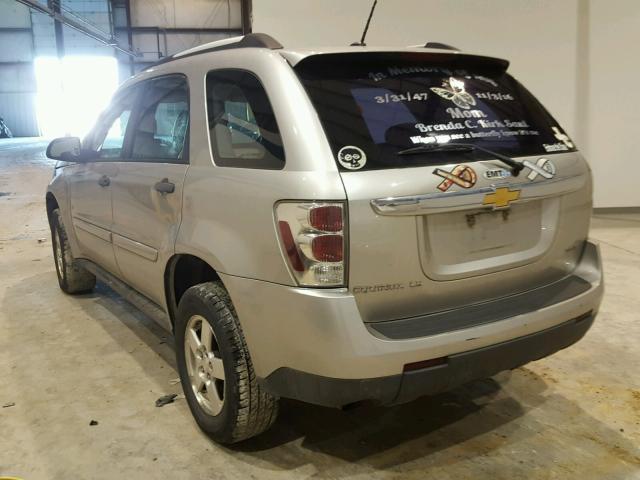 2CNDL23F876232752 - 2007 CHEVROLET EQUINOX LS SILVER photo 3