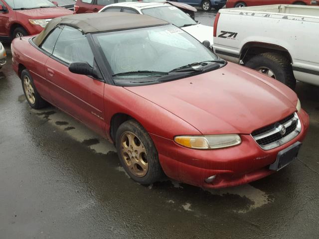 3C3EL55HXWT324713 - 1998 CHRYSLER SEBRING JX BURGUNDY photo 1