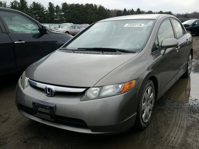 1HGFA15576L121523 - 2006 HONDA CIVIC LX SILVER photo 2