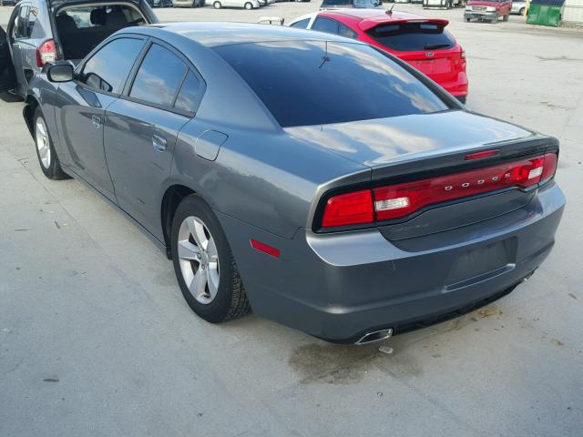 2C3CDXBG7CH270724 - 2012 DODGE CHARGER SE GRAY photo 3