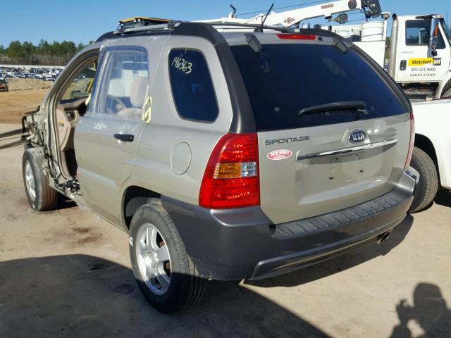 KNDJF724077412691 - 2007 KIA SPORTAGE L TAN photo 3