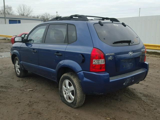 KM8JM12B65U191187 - 2005 HYUNDAI TUCSON GL BLUE photo 3