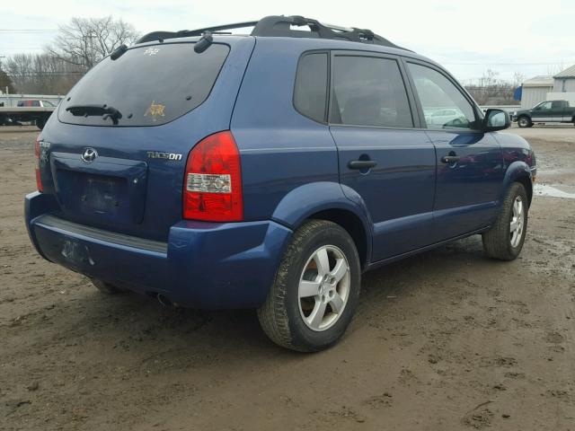 KM8JM12B65U191187 - 2005 HYUNDAI TUCSON GL BLUE photo 4