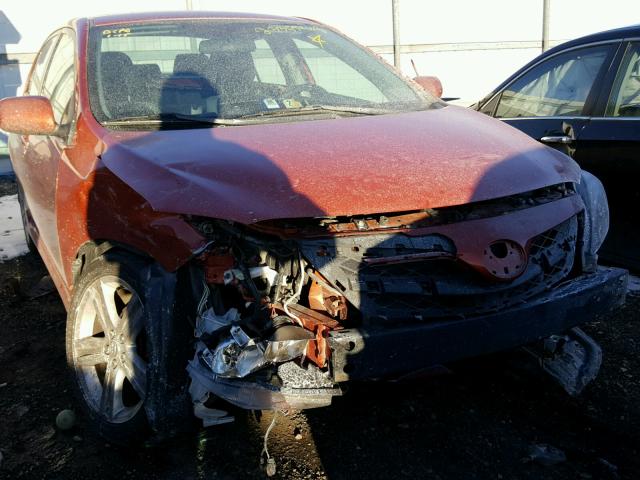 2T1BU4EE3DC067552 - 2013 TOYOTA COROLLA BA ORANGE photo 9