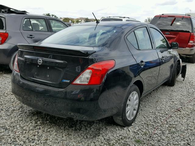 3N1CN7AP2DL861677 - 2013 NISSAN VERSA S BLACK photo 4