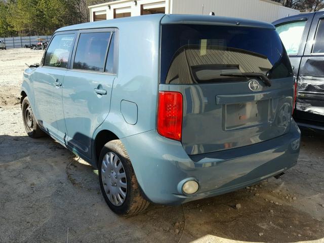 JTLKE50E481020586 - 2008 SCION XB TEAL photo 3