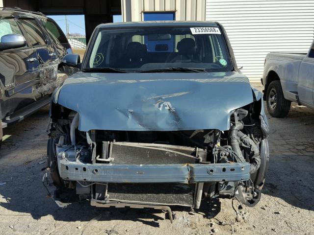 JTLKE50E481020586 - 2008 SCION XB TEAL photo 9