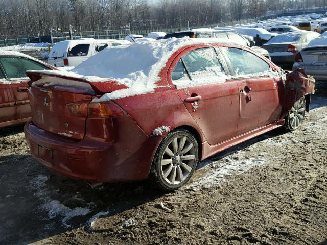 JA3AU86UX8U027162 - 2008 MITSUBISHI LANCER GTS RED photo 4