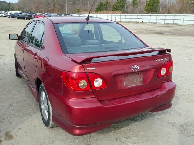 2T1BR32EX8C898150 - 2008 TOYOTA COROLLA CE RED photo 3