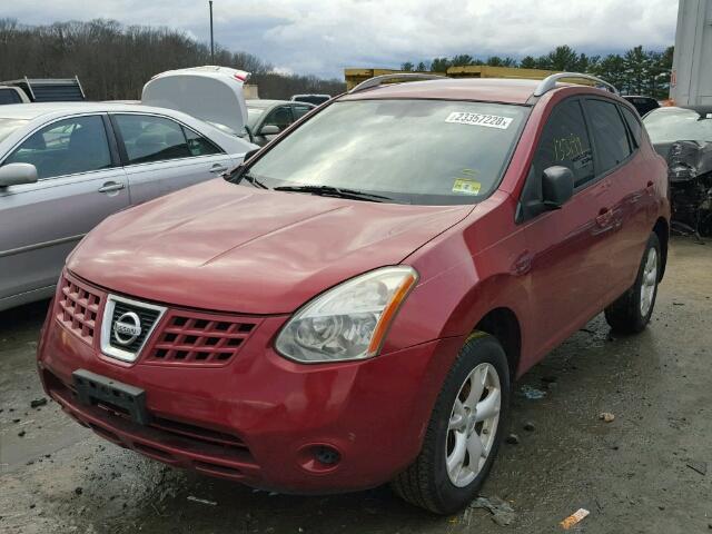 JN8AS58V88W111551 - 2008 NISSAN ROGUE S RED photo 2