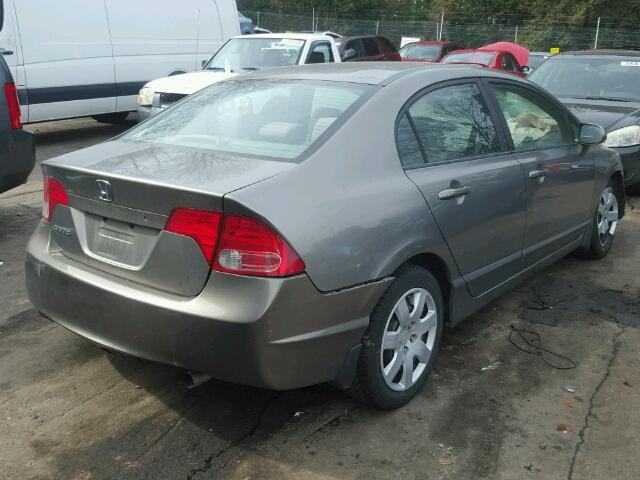 1HGFA16528L090277 - 2008 HONDA CIVIC LX GRAY photo 4