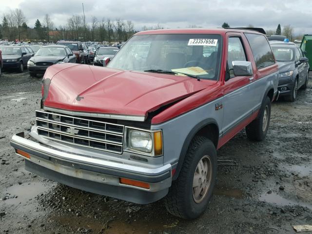 1GNEV18K6JF178410 - 1988 CHEVROLET BLAZER V10 RED photo 2