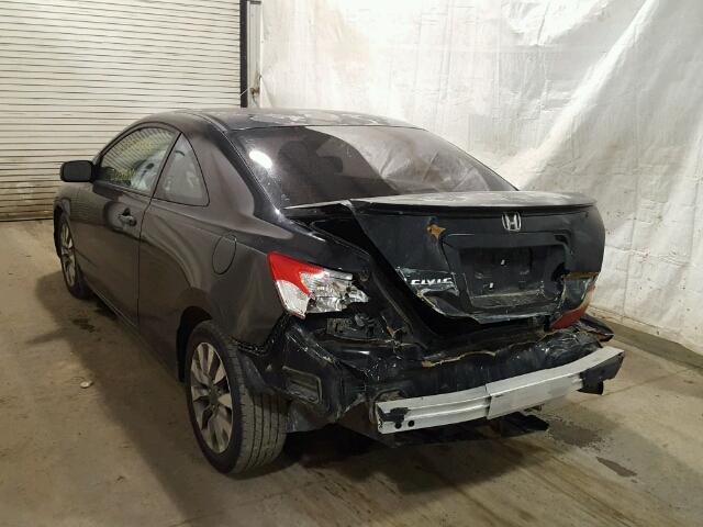 2HGFG12809H513404 - 2009 HONDA CIVIC EX BLACK photo 3