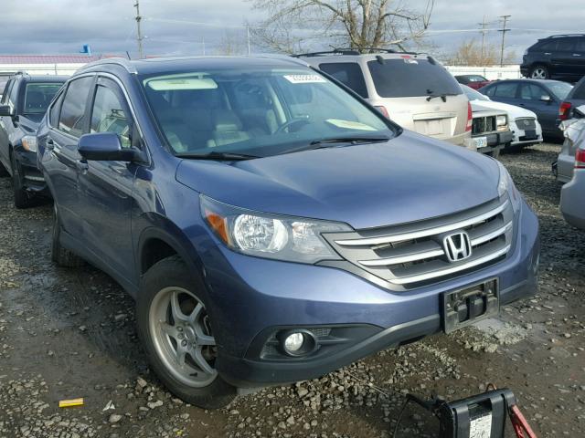 2HKRM4H71EH651619 - 2014 HONDA CR-V EXL BLUE photo 1