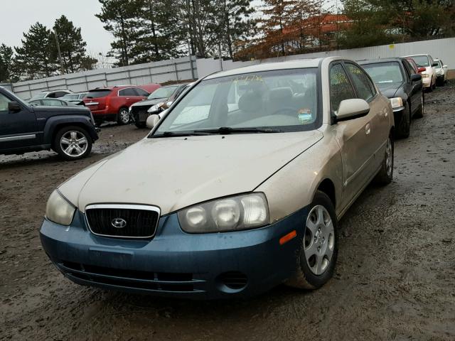 KMHDN45D13U489989 - 2003 HYUNDAI ELANTRA GL TAN photo 2