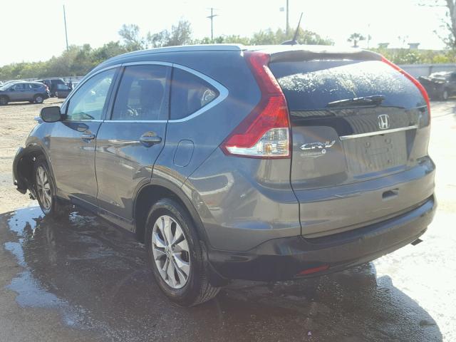 2HKRM3H78DH504609 - 2013 HONDA CR-V EXL CHARCOAL photo 3