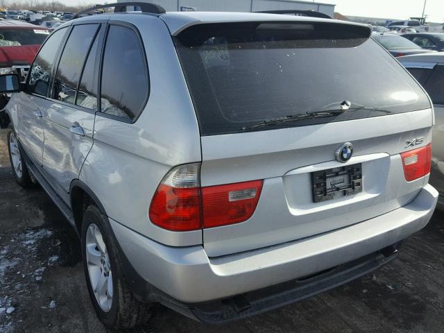 5UXFA13515LY11931 - 2005 BMW X5 3.0I SILVER photo 3