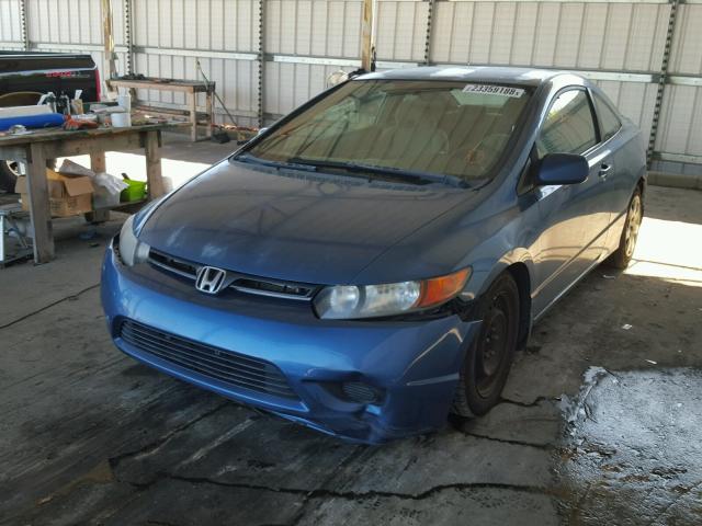 2HGFG12698H581519 - 2008 HONDA CIVIC LX BLUE photo 2