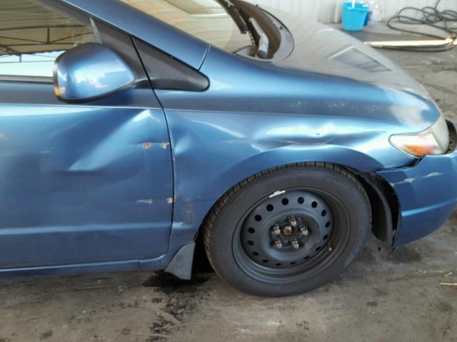 2HGFG12698H581519 - 2008 HONDA CIVIC LX BLUE photo 9