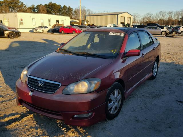 1NXBR32E85Z365966 - 2005 TOYOTA COROLLA CE BURGUNDY photo 2