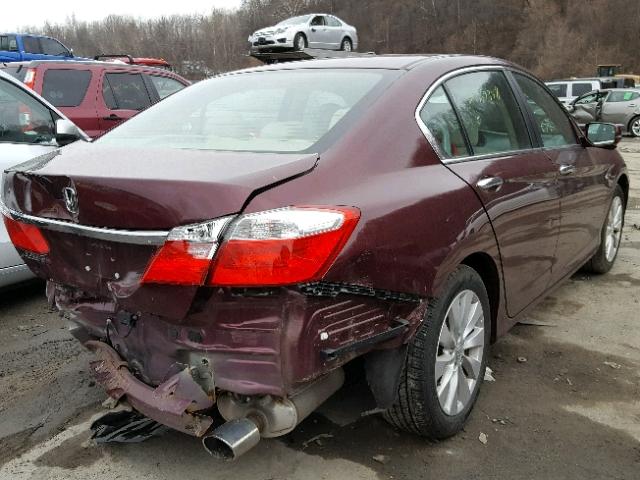 1HGCR2F75DA163909 - 2013 HONDA ACCORD EX RED photo 4