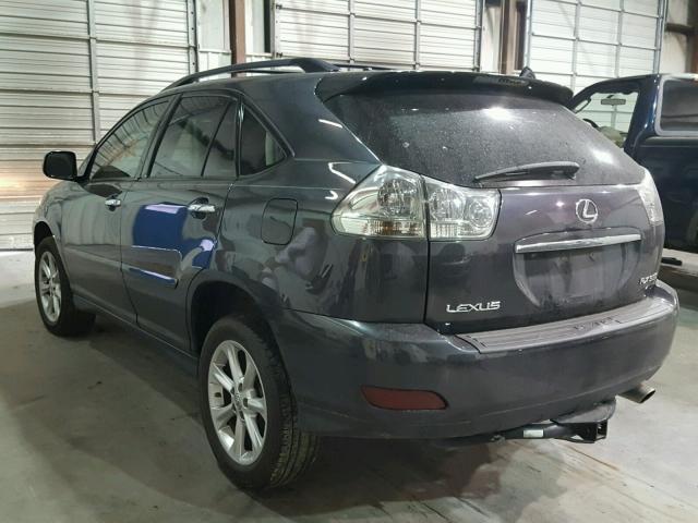 2T2HK31U49C106594 - 2009 LEXUS RX 350 CHARCOAL photo 3