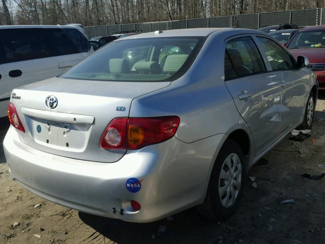 JTDBL40E599045463 - 2009 TOYOTA COROLLA BA SILVER photo 4