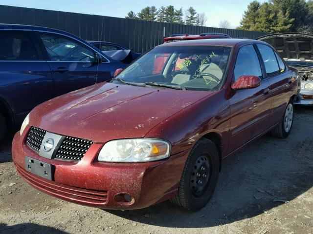 3N1CB51D54L913841 - 2004 NISSAN SENTRA 1.8 RED photo 2