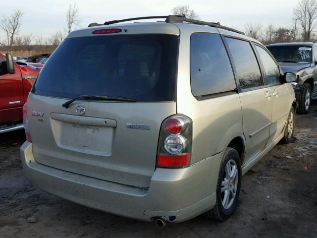 JM3LW28A740514560 - 2004 MAZDA MPV WAGON TAN photo 4