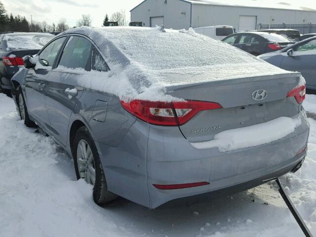 5NPE24AFXGH428049 - 2016 HYUNDAI SONATA SE GRAY photo 3