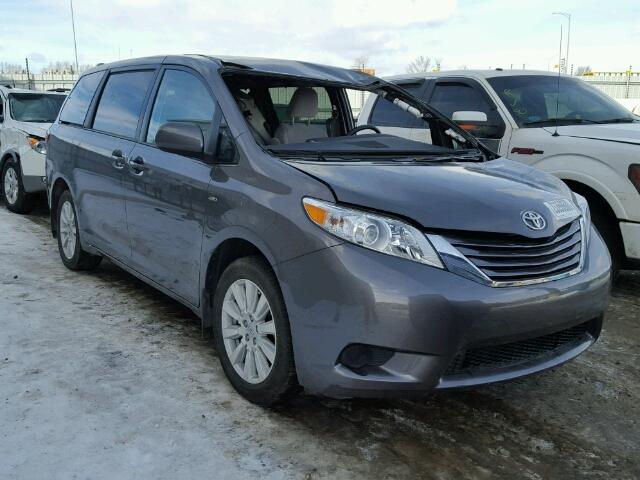 5TDJZ3DC5HS148346 - 2017 TOYOTA SIENNA LE GRAY photo 1