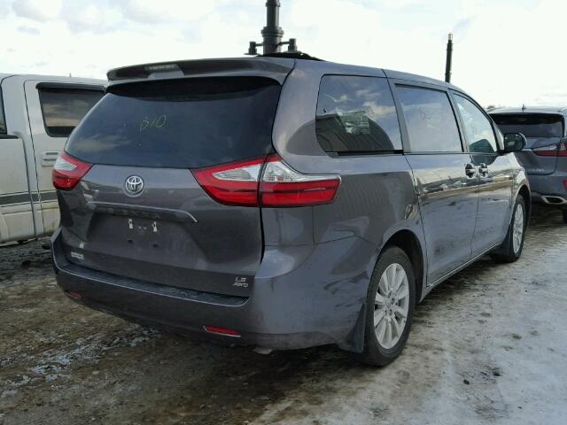 5TDJZ3DC5HS148346 - 2017 TOYOTA SIENNA LE GRAY photo 4