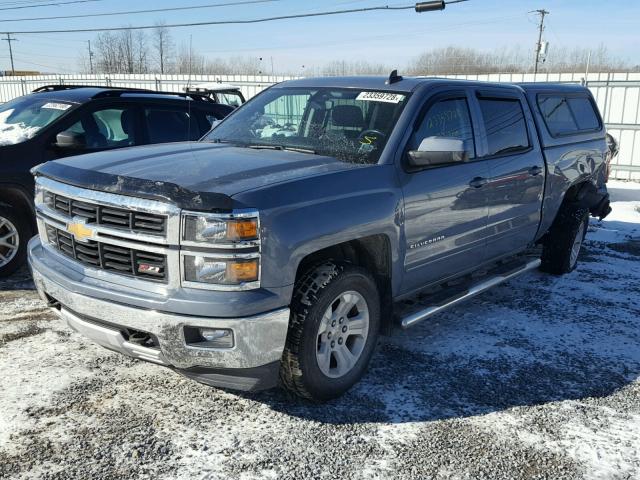 3GCUKREC9FG357149 - 2015 CHEVROLET SILVERADO GRAY photo 2