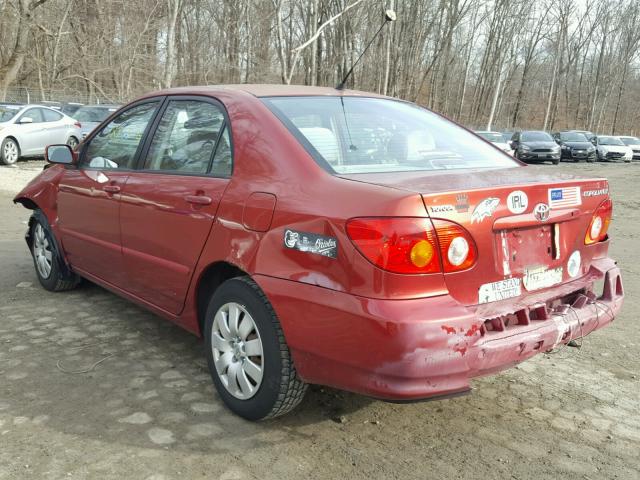 1NXBR38E93Z039758 - 2003 TOYOTA COROLLA CE RED photo 3