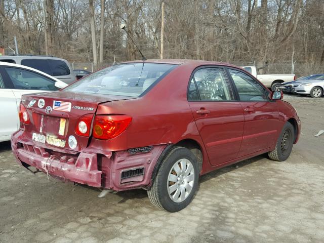 1NXBR38E93Z039758 - 2003 TOYOTA COROLLA CE RED photo 4