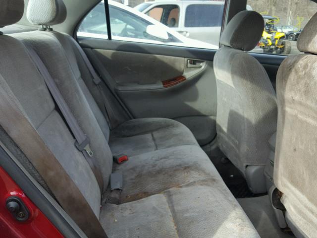1NXBR38E93Z039758 - 2003 TOYOTA COROLLA CE RED photo 6