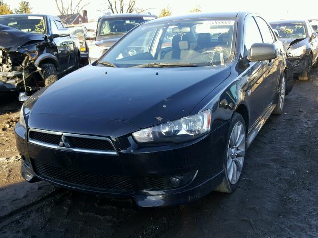 JA32U8FW1BU017522 - 2011 MITSUBISHI LANCER GTS BLACK photo 2